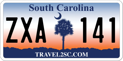 SC license plate ZXA141