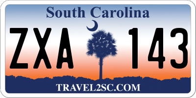 SC license plate ZXA143