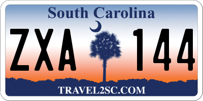 SC license plate ZXA144