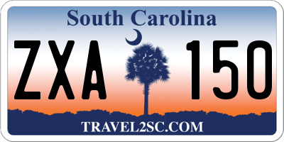 SC license plate ZXA150