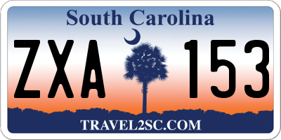 SC license plate ZXA153