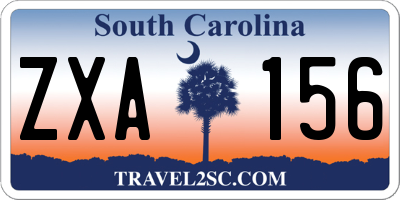 SC license plate ZXA156