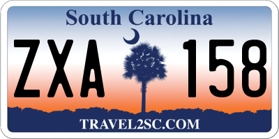 SC license plate ZXA158