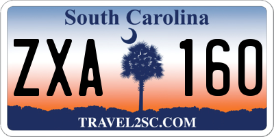SC license plate ZXA160