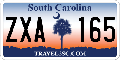 SC license plate ZXA165
