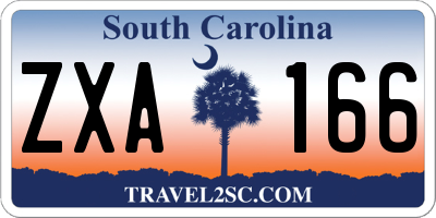 SC license plate ZXA166