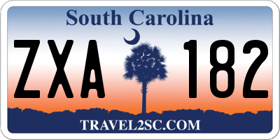 SC license plate ZXA182