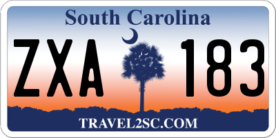 SC license plate ZXA183