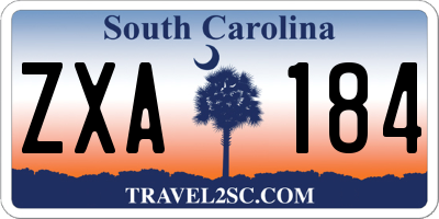 SC license plate ZXA184