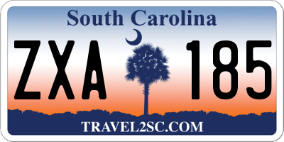 SC license plate ZXA185