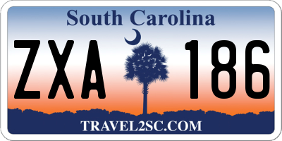 SC license plate ZXA186