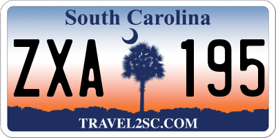 SC license plate ZXA195