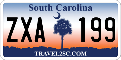 SC license plate ZXA199