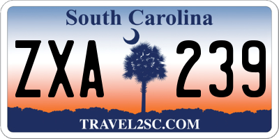SC license plate ZXA239