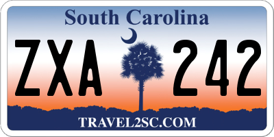 SC license plate ZXA242