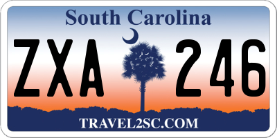 SC license plate ZXA246