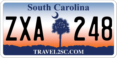 SC license plate ZXA248