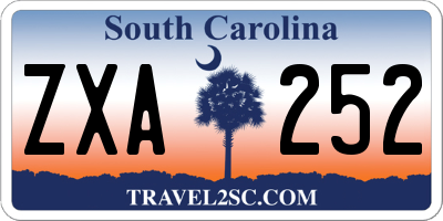 SC license plate ZXA252