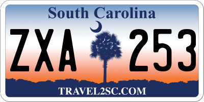 SC license plate ZXA253