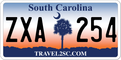 SC license plate ZXA254