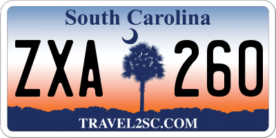 SC license plate ZXA260