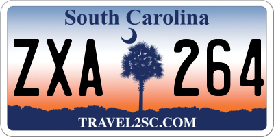 SC license plate ZXA264