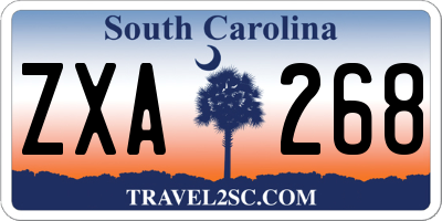 SC license plate ZXA268
