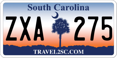 SC license plate ZXA275