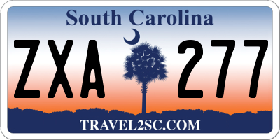 SC license plate ZXA277
