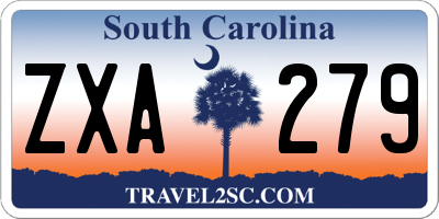 SC license plate ZXA279