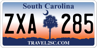 SC license plate ZXA285