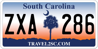 SC license plate ZXA286