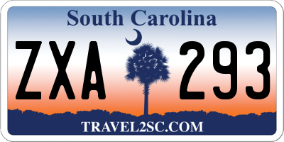 SC license plate ZXA293