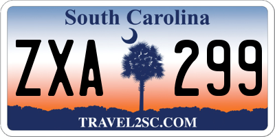 SC license plate ZXA299
