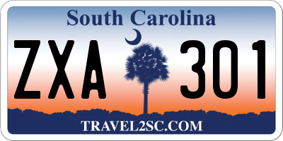 SC license plate ZXA301