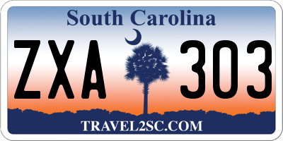 SC license plate ZXA303