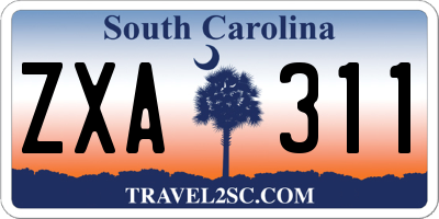 SC license plate ZXA311
