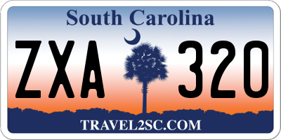 SC license plate ZXA320