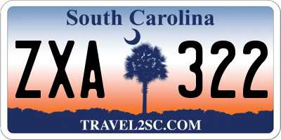 SC license plate ZXA322