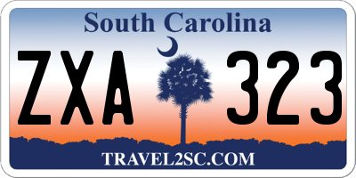 SC license plate ZXA323