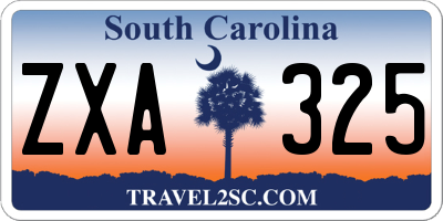 SC license plate ZXA325