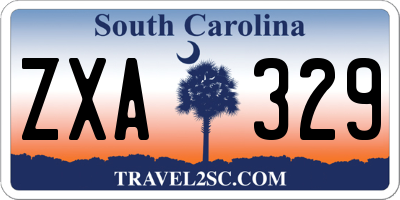 SC license plate ZXA329