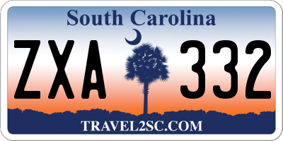 SC license plate ZXA332