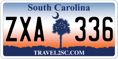 SC license plate ZXA336
