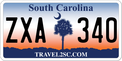 SC license plate ZXA340