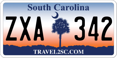 SC license plate ZXA342