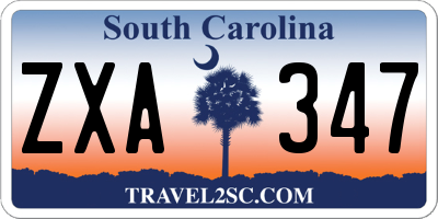 SC license plate ZXA347
