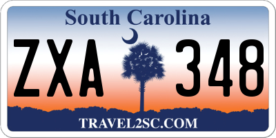 SC license plate ZXA348