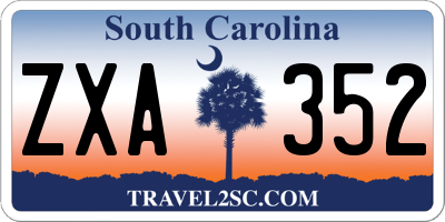 SC license plate ZXA352
