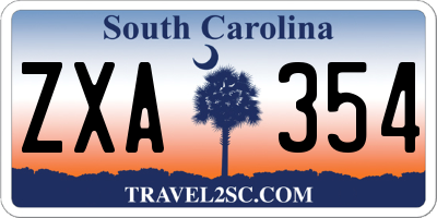 SC license plate ZXA354